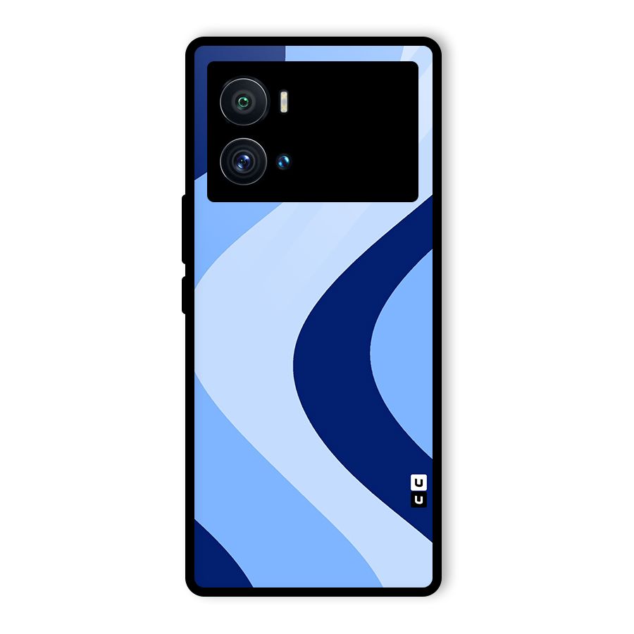 Blue Shade Curves Glass Back Case for Vivo iQOO 9 Pro