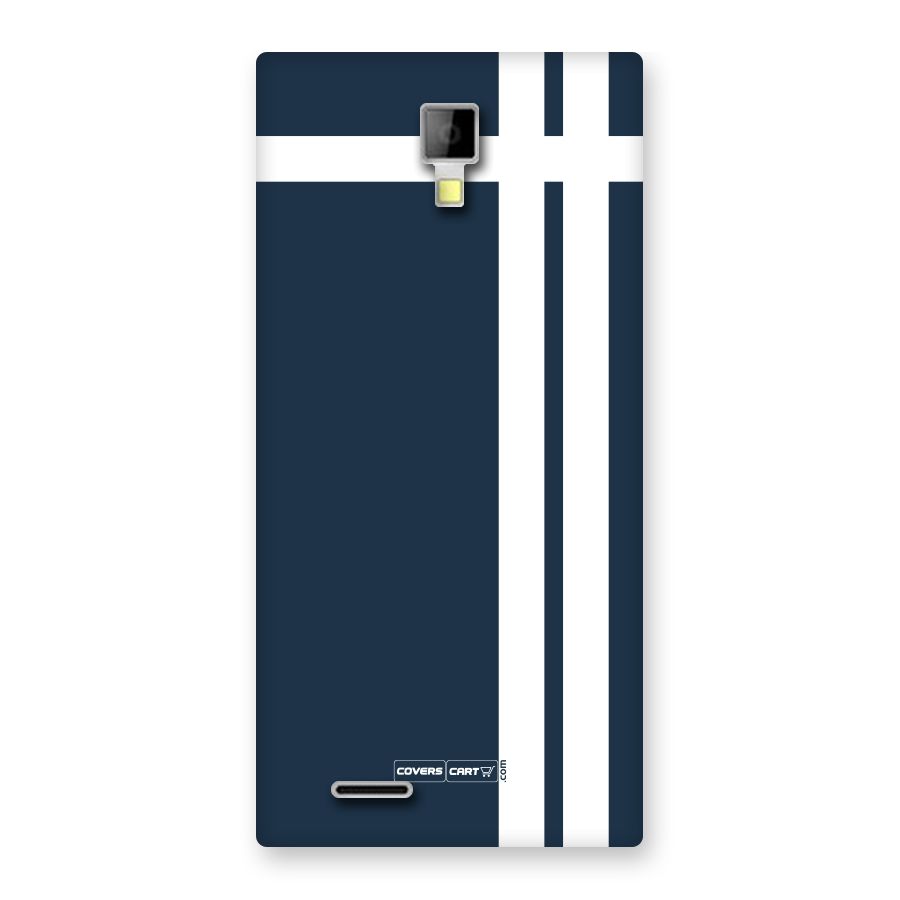 Blue and White Back Case for Micromax Canvas Xpress A99