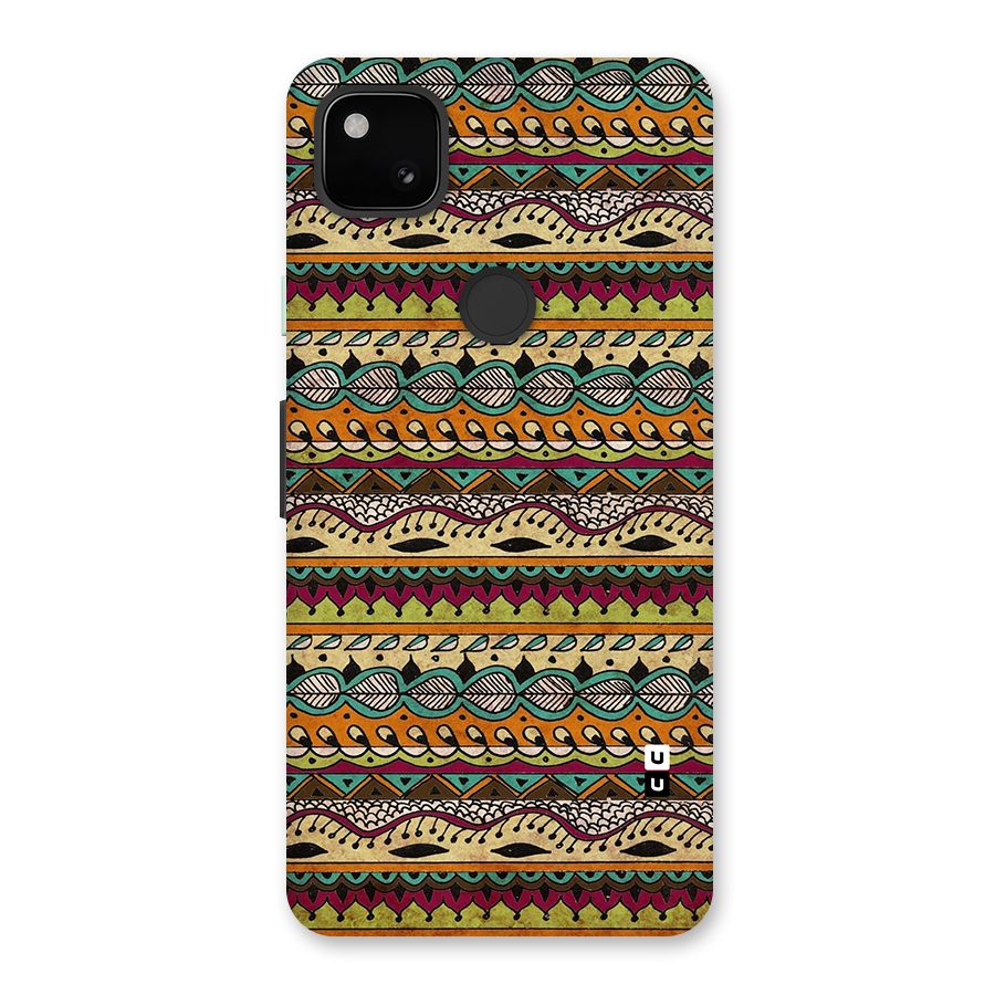 Bohemian Style Aztec Art Glass Back Case for Google Pixel 4a