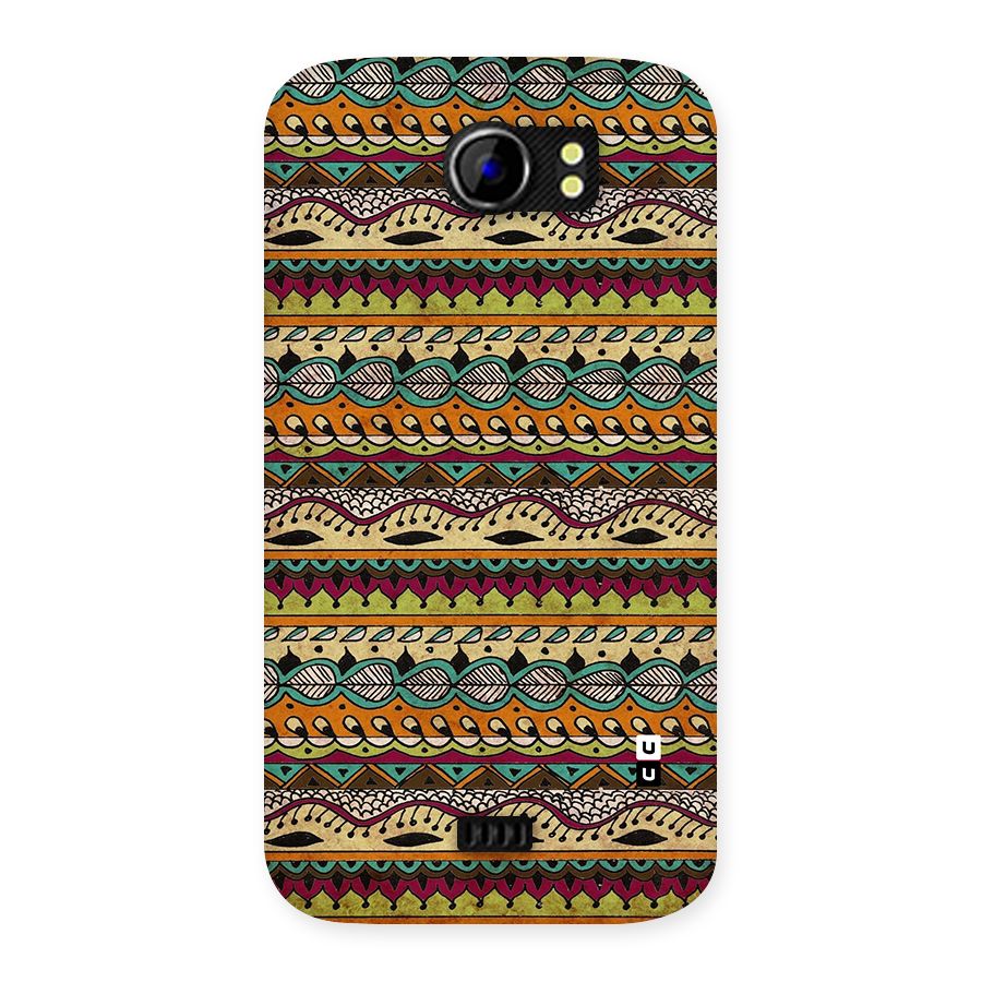 Bohemian Style Aztec Art Back Case for Micromax Canvas 2 A110
