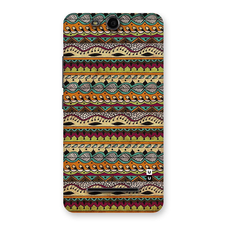 Bohemian Style Aztec Art Back Case for Micromax Canvas Juice 3 Q392