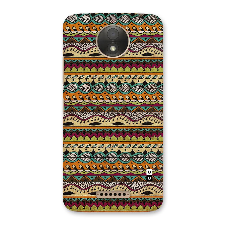 Bohemian Style Aztec Art Back Case for Moto C Plus