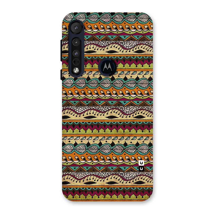 Bohemian Style Aztec Art Back Case for Motorola One Macro