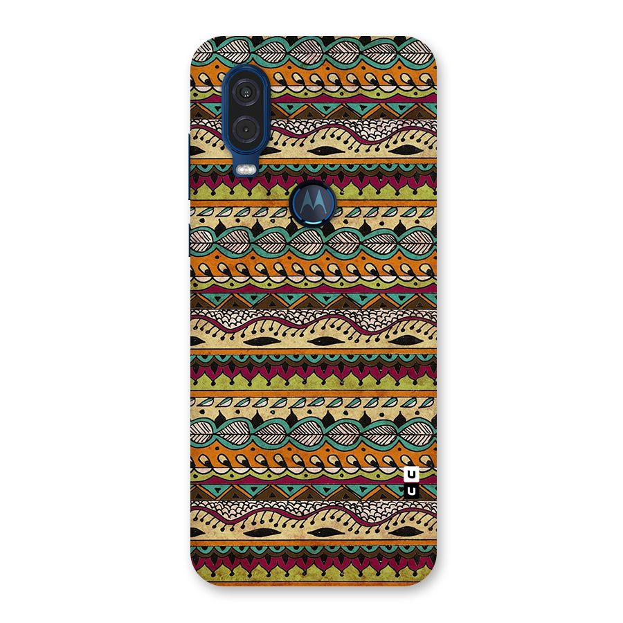 Bohemian Style Aztec Art Back Case for Motorola One Vision