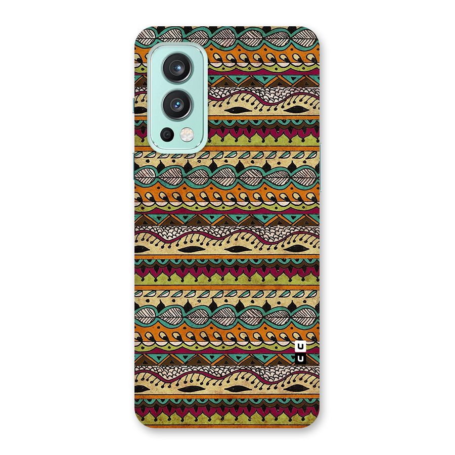 Bohemian Style Aztec Art Glass Back Case for OnePlus Nord 2 5G