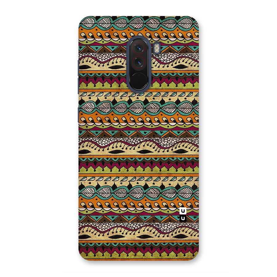 Bohemian Style Aztec Art Glass Back Case for Poco F1