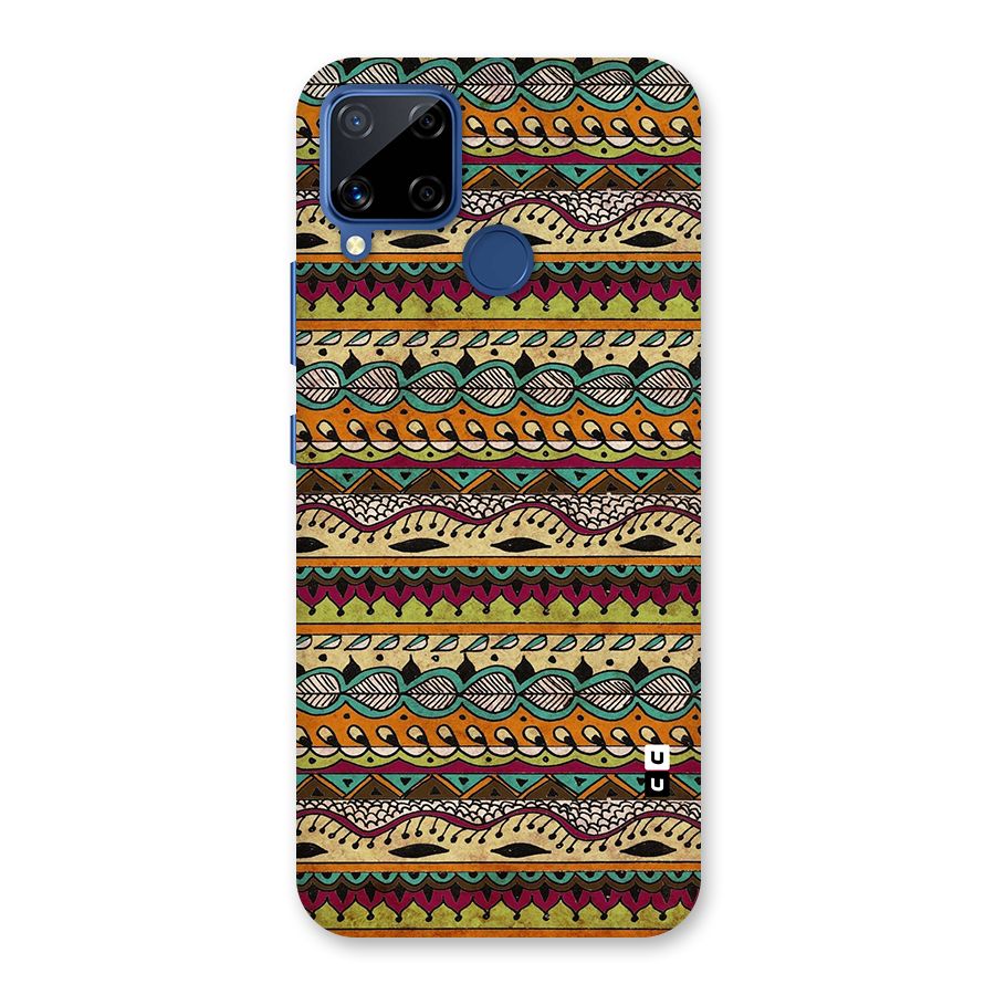 Bohemian Style Aztec Art Glass Back Case for Realme Narzo 30A