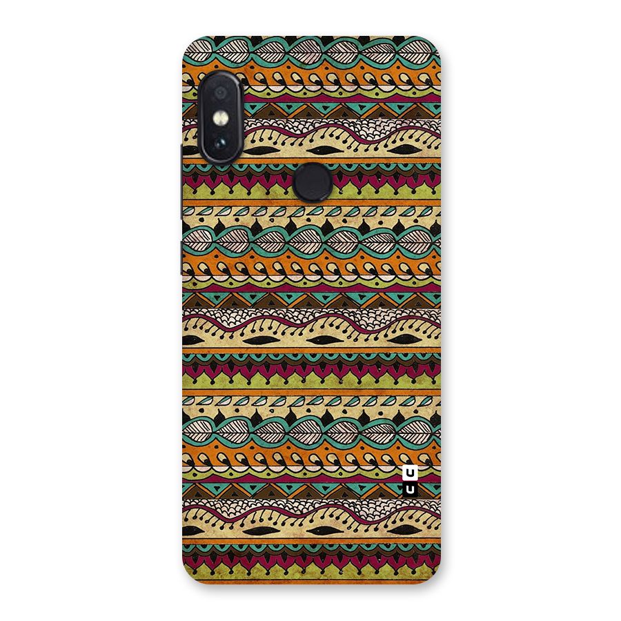 Bohemian Style Aztec Art Glass Back Case for Redmi Note 5 Pro