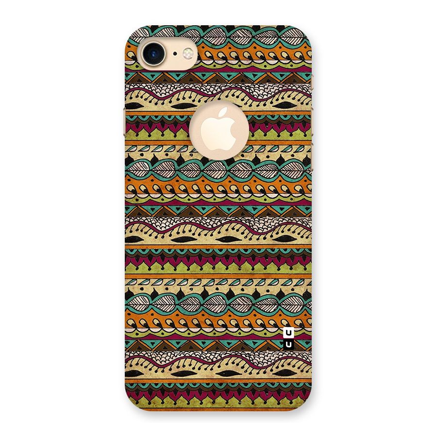 Bohemian Style Aztec Art Back Case for iPhone 7 Logo Cut