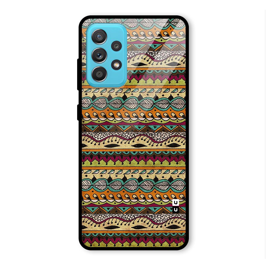 Bohemian Style Aztec Art Glass Back Case for Galaxy A52s 5G
