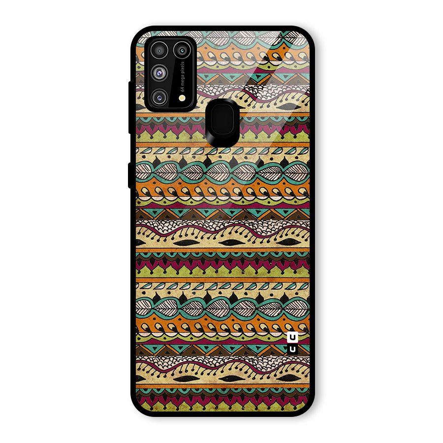 Bohemian Style Aztec Art Glass Back Case for Galaxy F41
