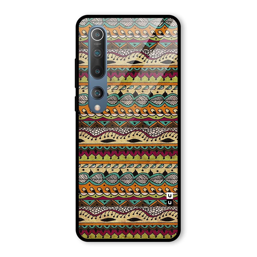 Bohemian Style Aztec Art Glass Back Case for Mi 10