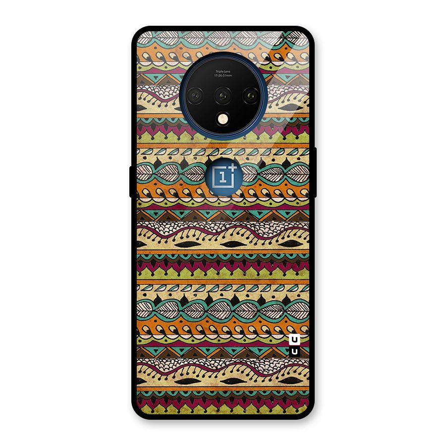 Bohemian Style Aztec Art Glass Back Case for OnePlus 7T