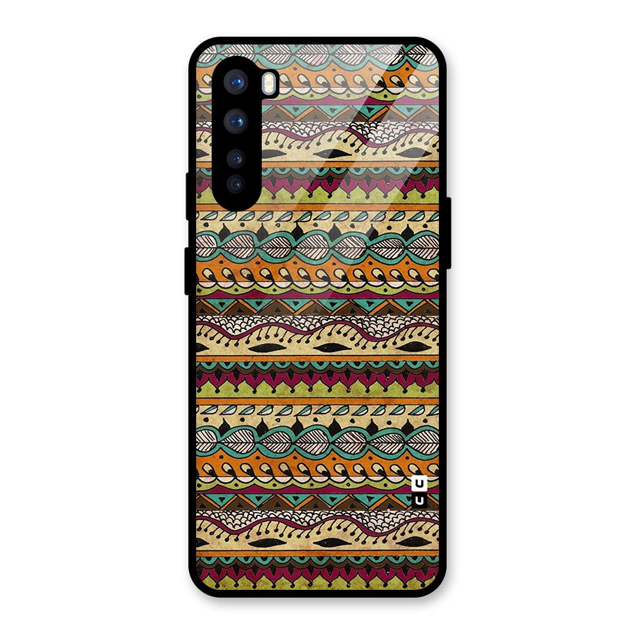 Bohemian Style Aztec Art Glass Back Case for OnePlus Nord