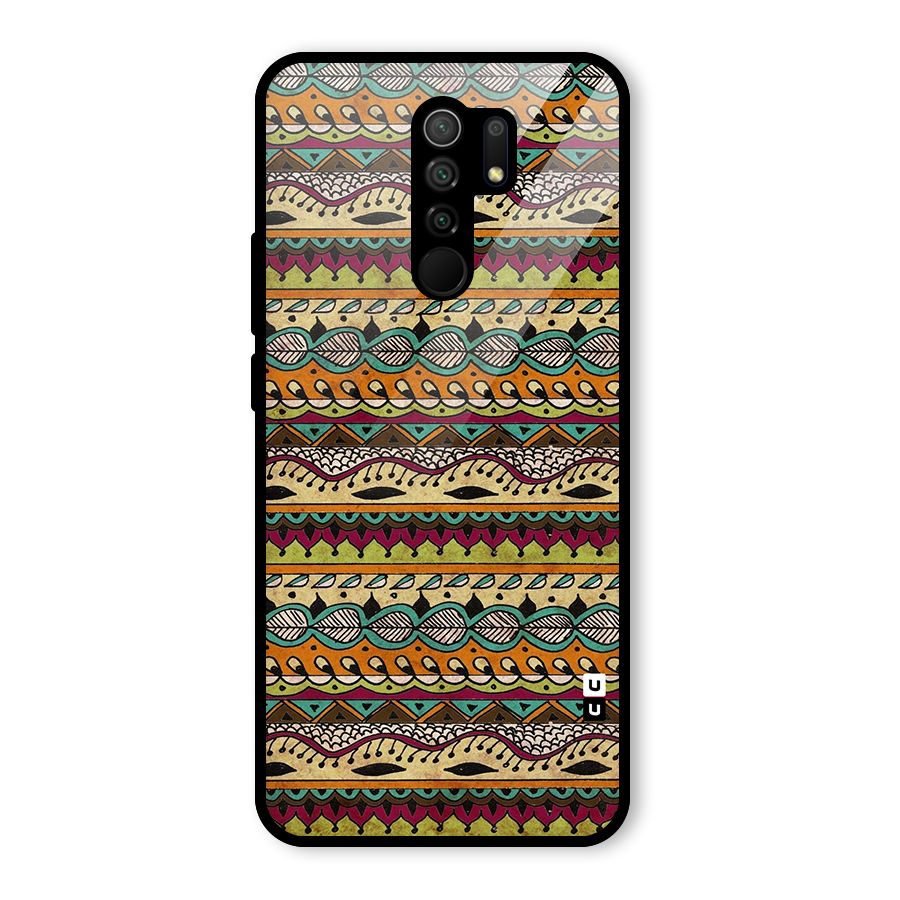 Bohemian Style Aztec Art Glass Back Case for Poco M2
