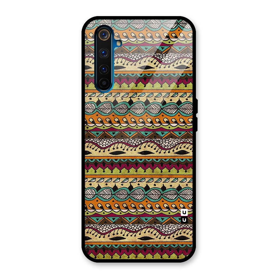 Bohemian Style Aztec Art Glass Back Case for Realme 6 Pro
