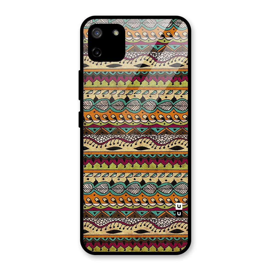 Bohemian Style Aztec Art Glass Back Case for Realme C11