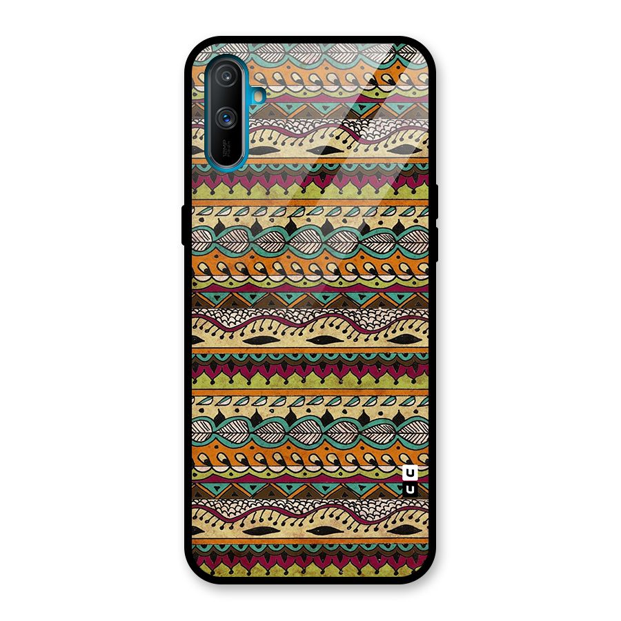 Bohemian Style Aztec Art Glass Back Case for Realme C3