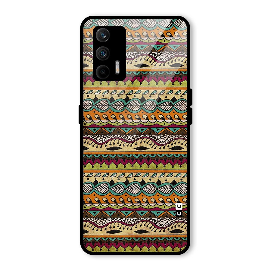 Bohemian Style Aztec Art Glass Back Case for Realme GT 5G