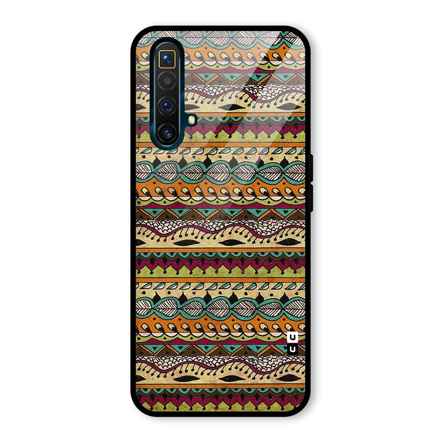 Bohemian Style Aztec Art Glass Back Case for Realme X3