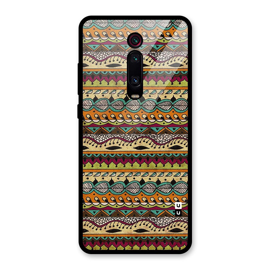 Bohemian Style Aztec Art Glass Back Case for Redmi K20 Pro