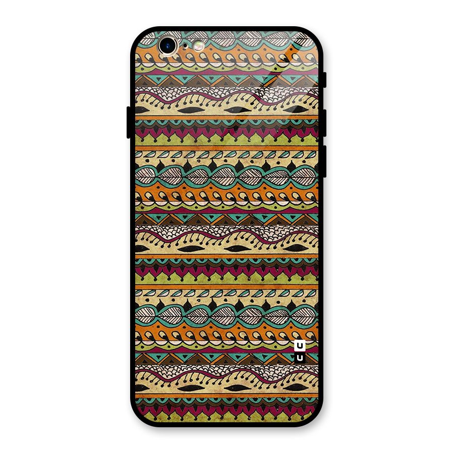 Bohemian Style Aztec Art Glass Back Case for iPhone 6 6S