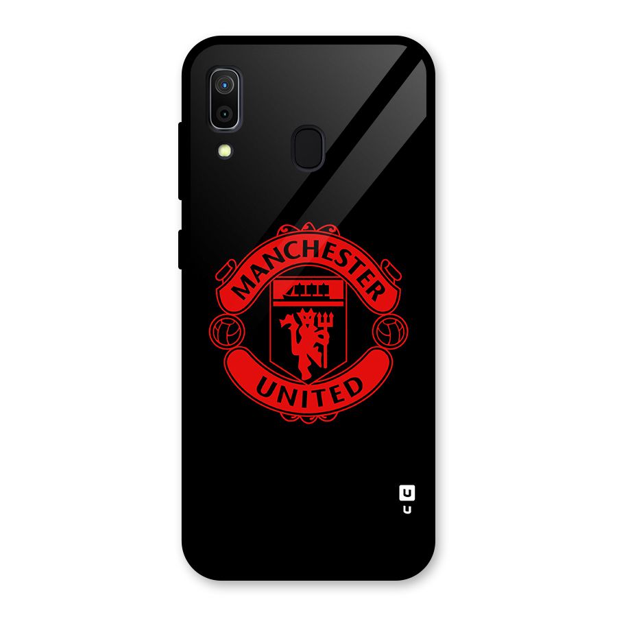 Bold Mancheter United Glass Back Case for Galaxy A30