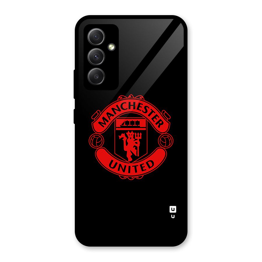 Bold Mancheter United Glass Back Case for Galaxy A34