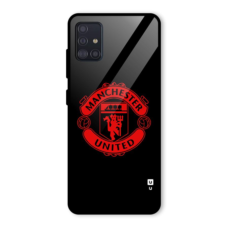 Bold Mancheter United Glass Back Case for Galaxy A51