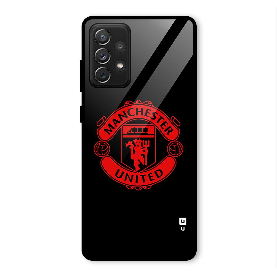 Bold Mancheter United Glass Back Case for Galaxy A72