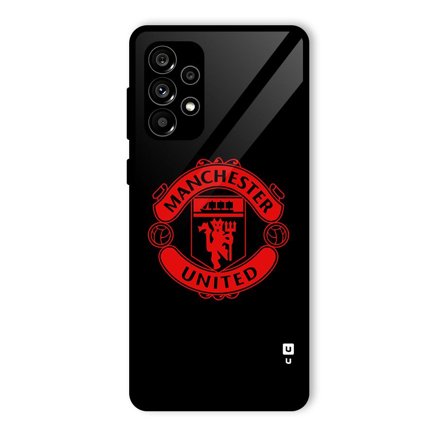 Bold Mancheter United Glass Back Case for Galaxy A73 5G