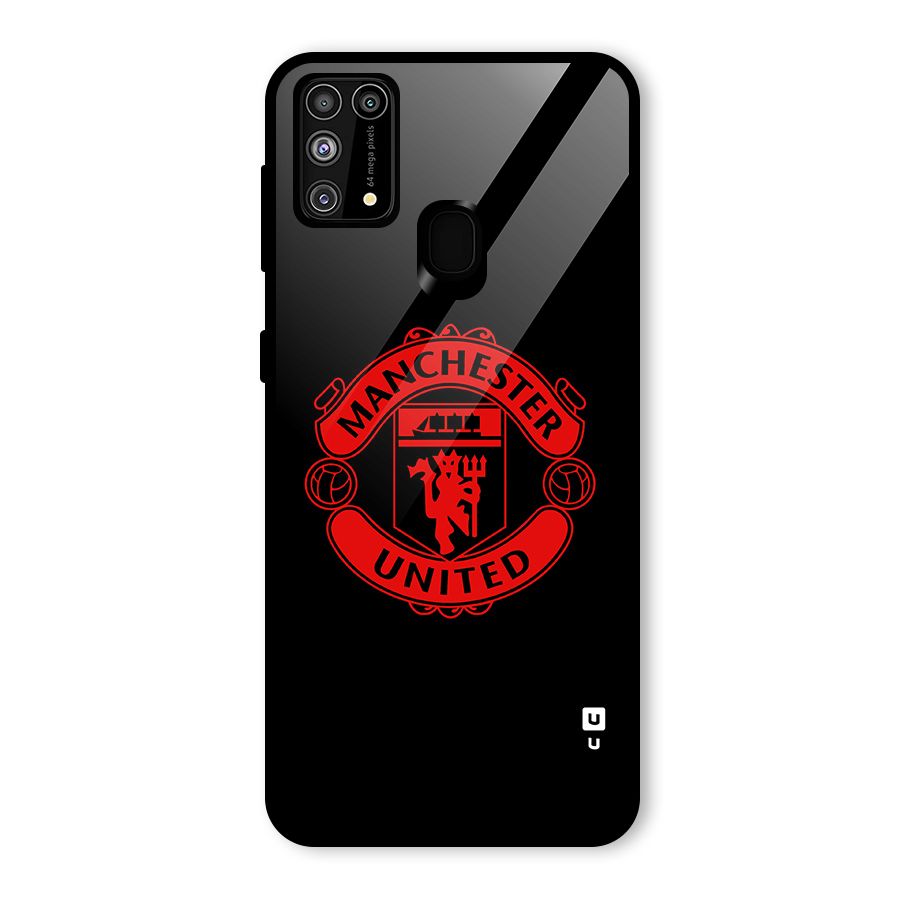Bold Mancheter United Glass Back Case for Galaxy F41
