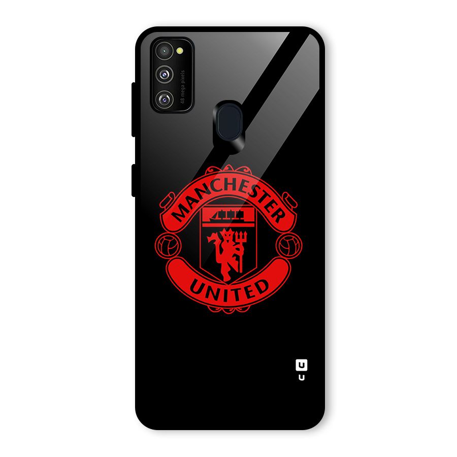Bold Mancheter United Glass Back Case for Galaxy M30s