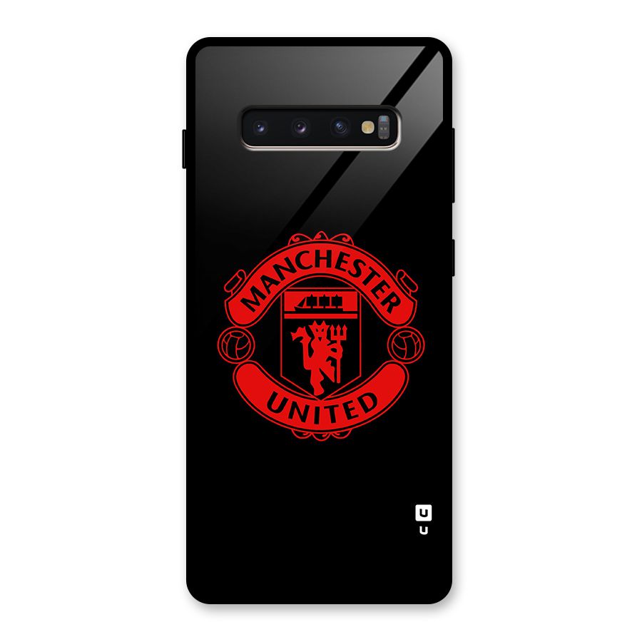 Bold Mancheter United Glass Back Case for Galaxy S10 Plus