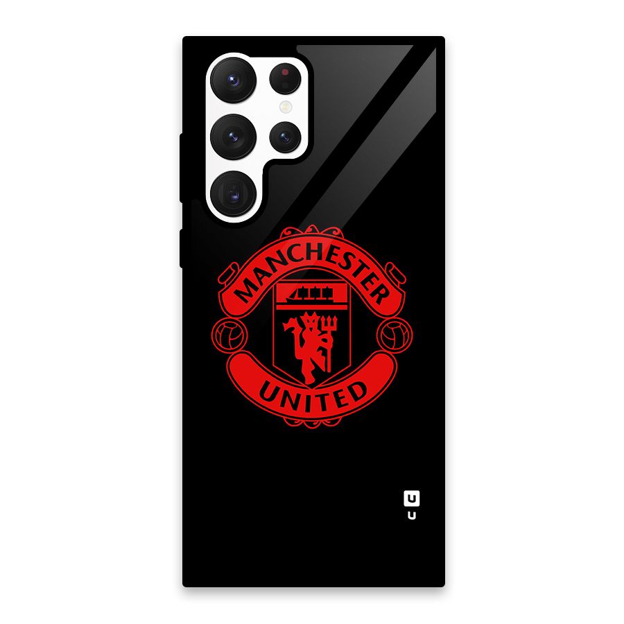 Bold Mancheter United Glass Back Case for Galaxy S22 Ultra 5G