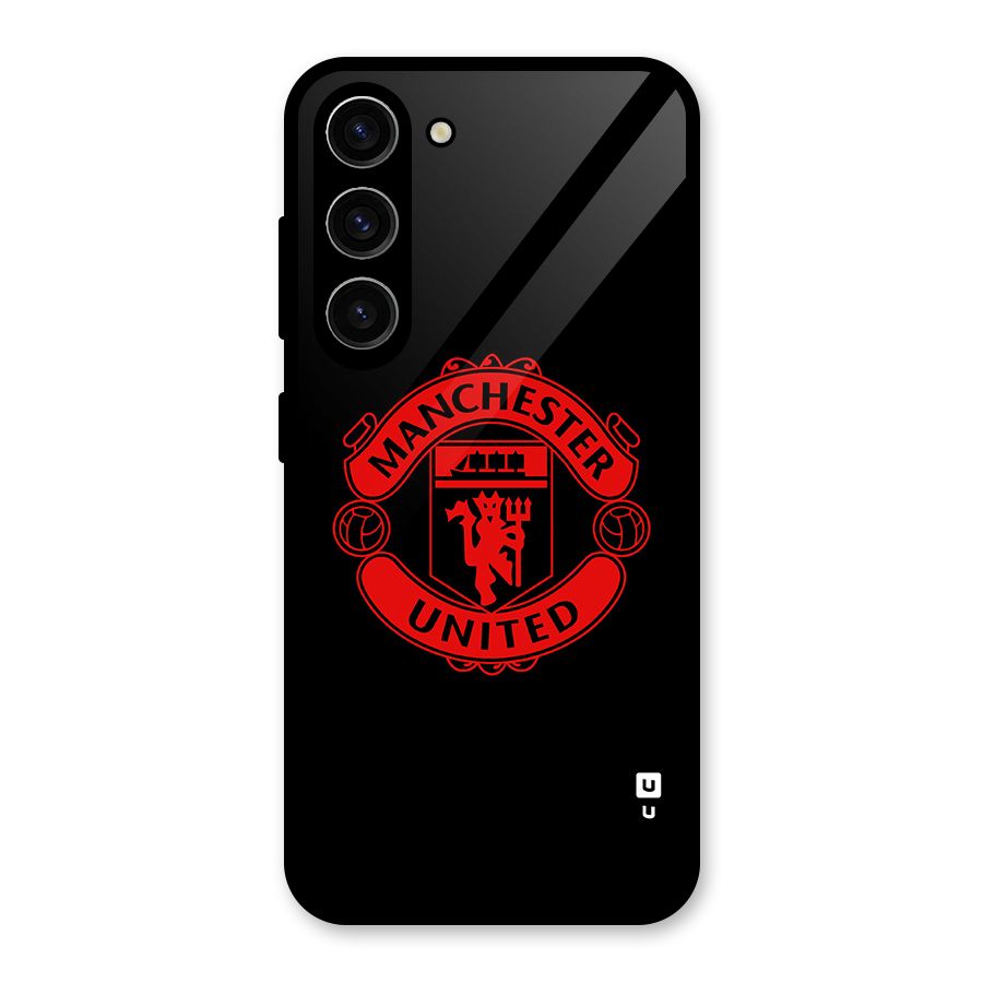Bold Mancheter United Glass Back Case for Galaxy S23