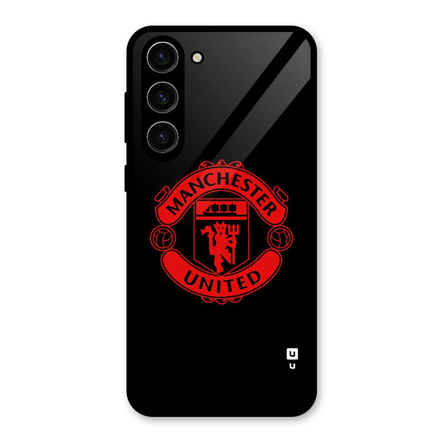 Bold Mancheter United Glass Back Case for Galaxy S23 Plus
