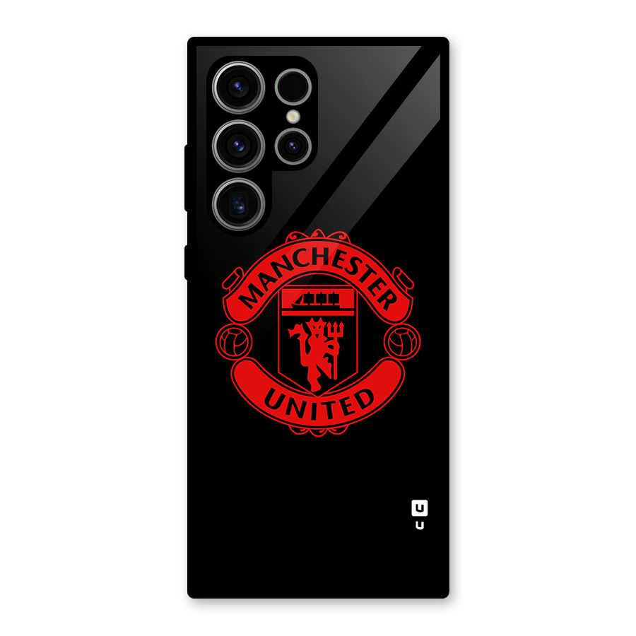 Bold Mancheter United Glass Back Case for Galaxy S23 Ultra