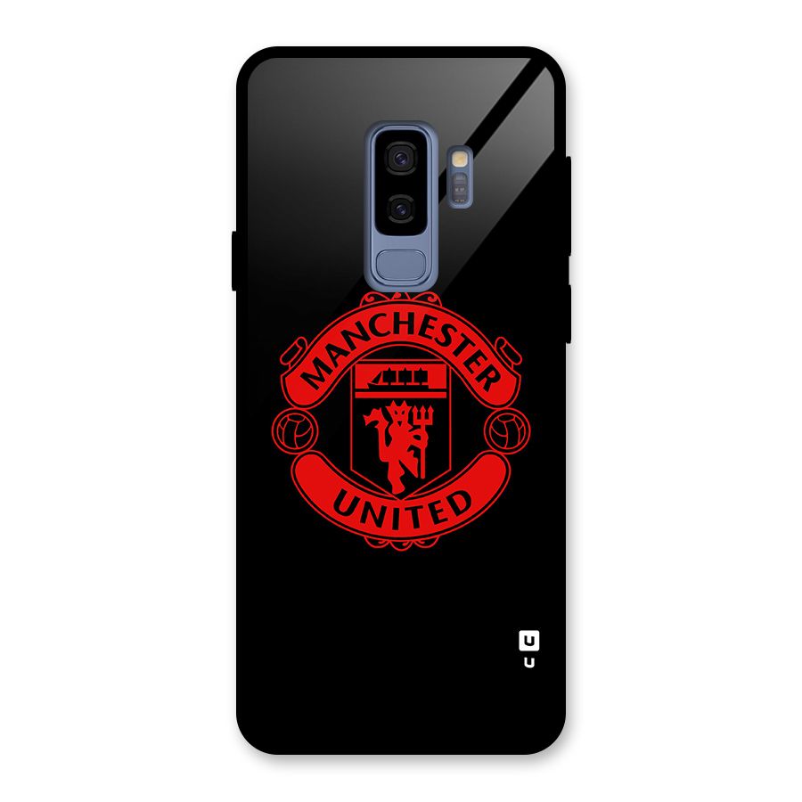 Bold Mancheter United Glass Back Case for Galaxy S9 Plus