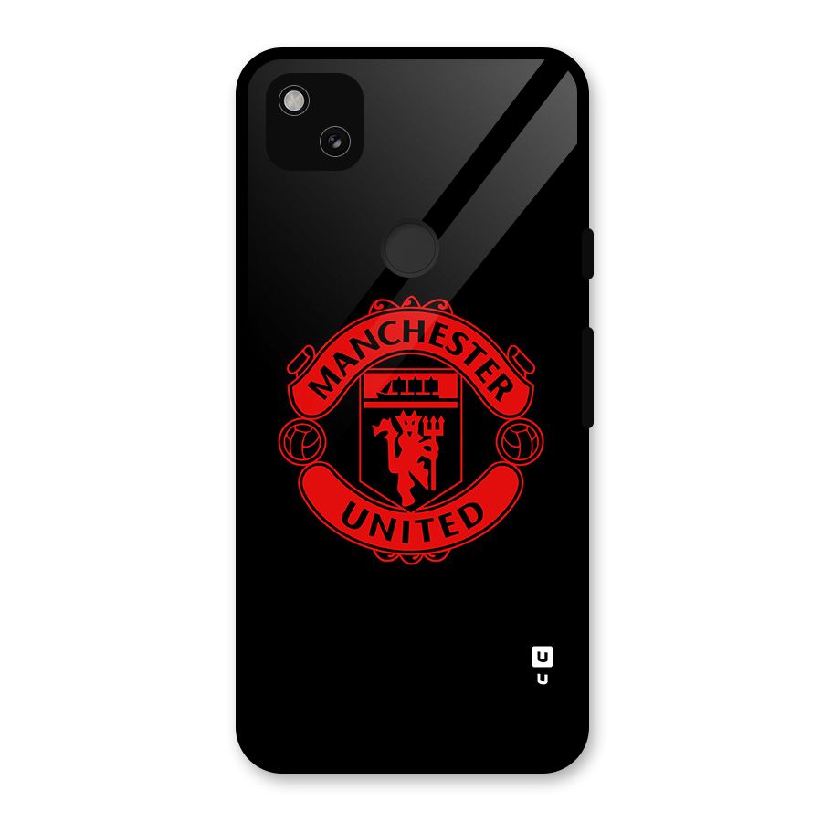 Bold Mancheter United Glass Back Case for Google Pixel 4a