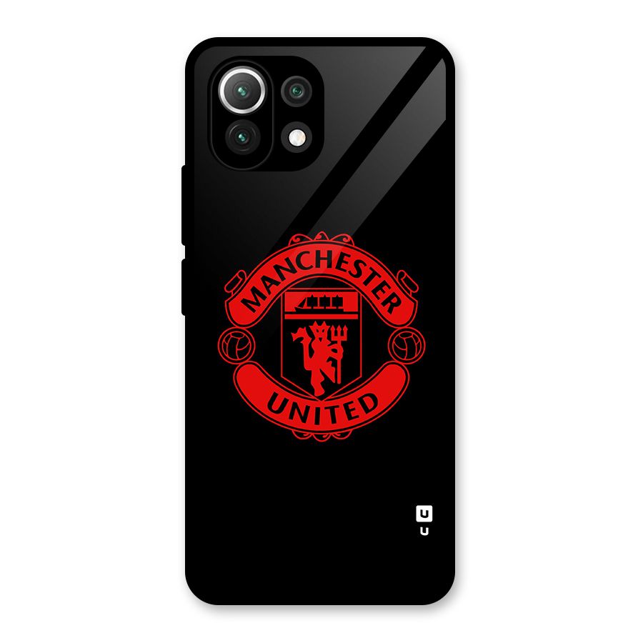 Bold Mancheter United Glass Back Case for Mi 11 Lite NE 5G