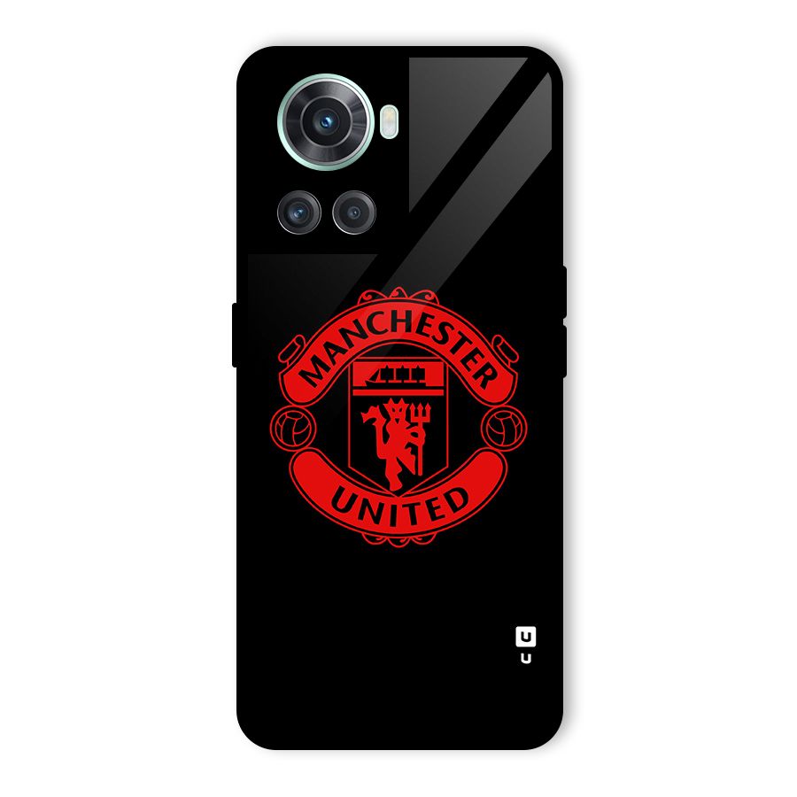 Bold Mancheter United Glass Back Case for OnePlus 10R