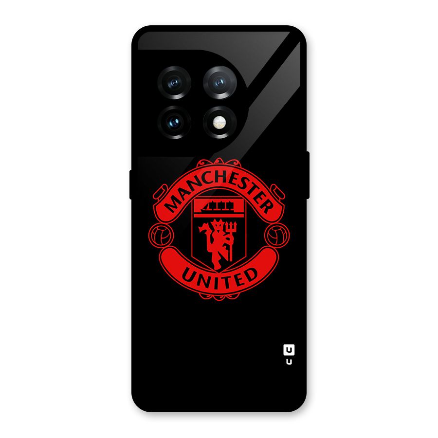 Bold Mancheter United Glass Back Case for OnePlus 11