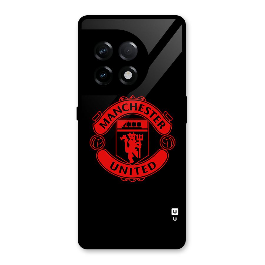 Bold Mancheter United Glass Back Case for OnePlus 11R
