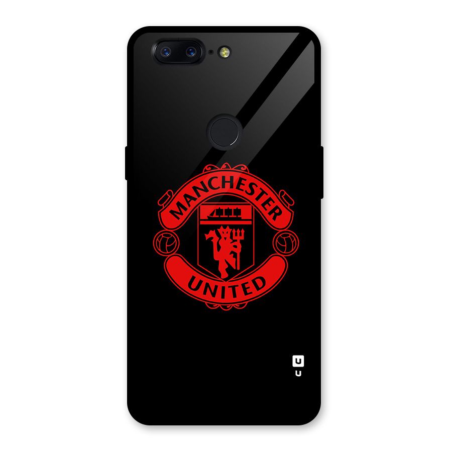 Bold Mancheter United Glass Back Case for OnePlus 5T