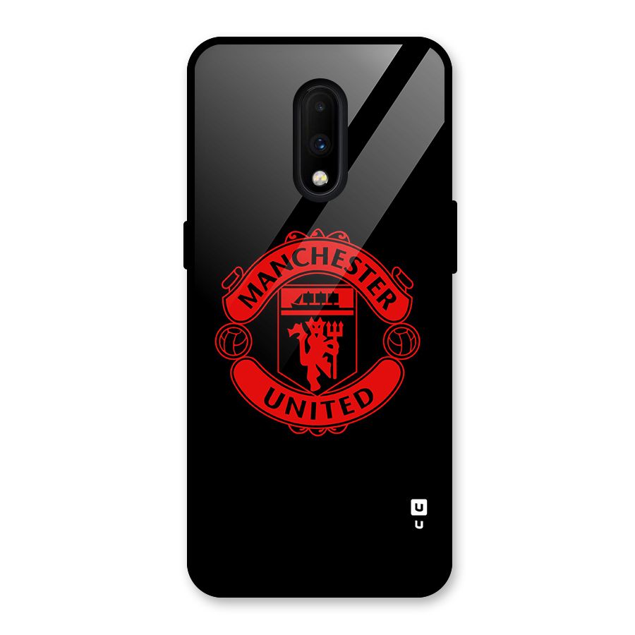 Bold Mancheter United Glass Back Case for OnePlus 7
