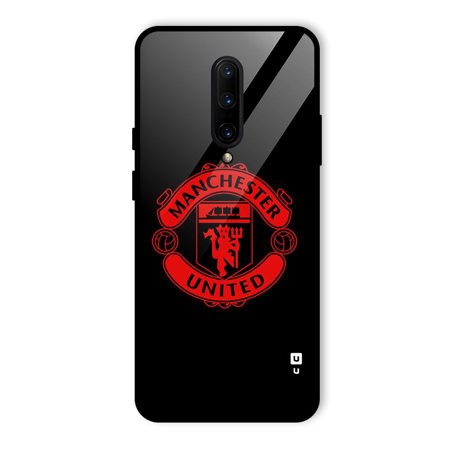 Bold Mancheter United Glass Back Case for OnePlus 7 Pro