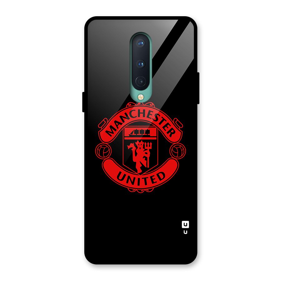 Bold Mancheter United Glass Back Case for OnePlus 8