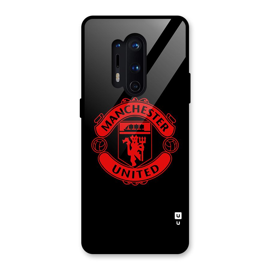 Bold Mancheter United Glass Back Case for OnePlus 8 Pro