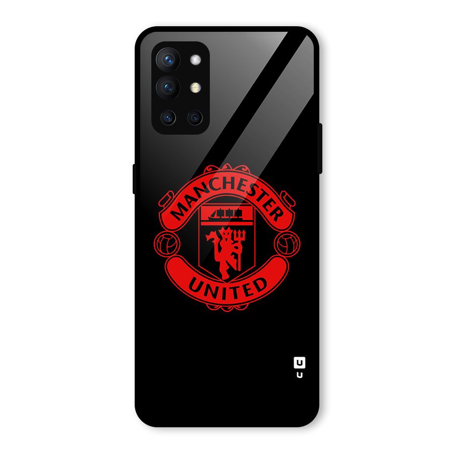 Bold Mancheter United Glass Back Case for OnePlus 9R